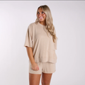 Short Sleeve Oversized Lounge Short Set
